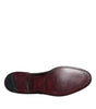 Dolce & Gabbana Black Leather Derby Wingtip Formal Shoes