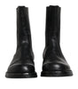 Dolce & Gabbana Black Horse Leather Mid Calf Boots Shoes