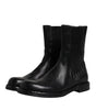 Dolce & Gabbana Black Horse Leather Mid Calf Boots Shoes