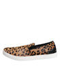 Dolce & Gabbana Brown Calfskin Fur Leopard Men Sneakers Shoes