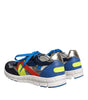 Dolce & Gabbana Multicolor Leather Suede Low Top Sneakers Shoes