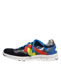 Dolce & Gabbana Multicolor Leather Suede Low Top Sneakers Shoes