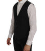 Dolce & Gabbana Black STAFF Cotton Striped Vest