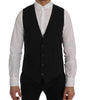 Dolce & Gabbana Black STAFF Cotton Striped Vest