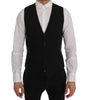 Dolce & Gabbana Black STAFF Cotton Striped Vest