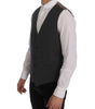Dolce & Gabbana Gray STAFF Cotton Striped Vest