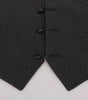 Dolce & Gabbana Gray STAFF Cotton Striped Vest