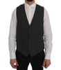 Dolce & Gabbana Gray STAFF Cotton Striped Vest