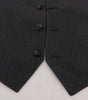 Dolce & Gabbana Gray STAFF Cotton Striped Vest