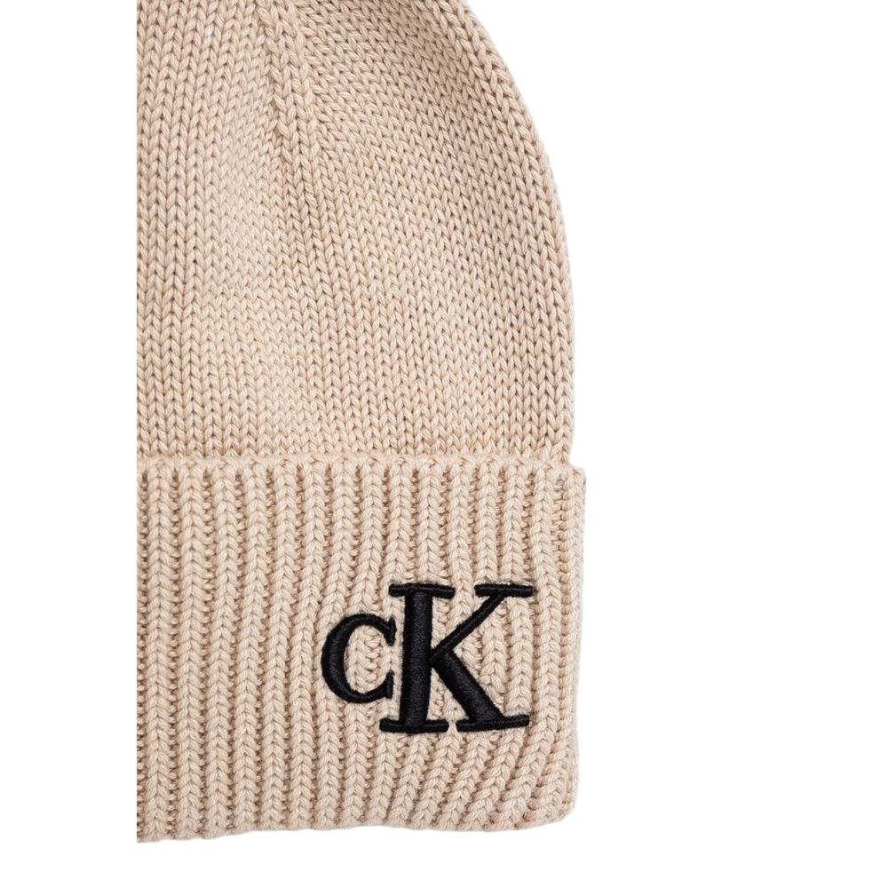Casquette de baseball en coton beige Calvin Klein