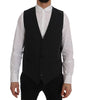 Dolce & Gabbana Gray STAFF Cotton Striped Vest