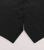 Dolce & Gabbana Gray STAFF Cotton Striped Vest