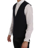 Dolce & Gabbana Black STAFF Wool Striped Vest