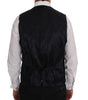 Dolce & Gabbana Black STAFF Wool Striped Vest