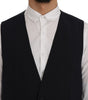 Dolce & Gabbana Black STAFF Wool Striped Vest