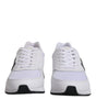 Dolce & Gabbana White Logo Leather Casual Men Sneakers Shoes