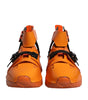 Dolce & Gabbana Orange Multi Panel Chunky High Top Sneakers Shoes