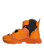 Dolce & Gabbana Orange Multi Panel Chunky High Top Sneakers Shoes