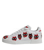 Dolce & Gabbana White Devil Face Portofino Sneakers Shoes