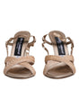 Dolce & Gabbana Beige Keira Slingback Heels Sandals Shoes