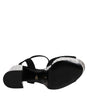 Dolce & Gabbana Black Mirror Heels Platform Sandals Shoes