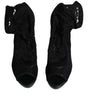 Dolce & Gabbana Black Stretch Taormina Lace Boots Shoes