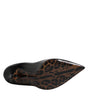 Dolce & Gabbana Black Leather T-strap Stiletto Heels Shoes