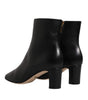 Dolce & Gabbana Black Jackie Leather Mid Calf Boots Shoes
