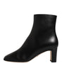 Dolce & Gabbana Black Jackie Leather Mid Calf Boots Shoes