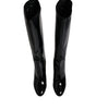 Dolce & Gabbana Black Patent Leather Vally High Boots Shoes