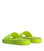 Sandales à enfiler en caoutchouc vert Dolce &amp; Gabbana, chaussures de plage