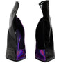 Dolce & Gabbana Purple Black Pointed Ankle Boots Shoes
