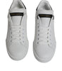 Dolce & Gabbana White Leather Classic Low Top Sneakers Shoes