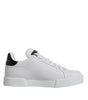 Dolce & Gabbana White Leather Classic Low Top Sneakers Shoes
