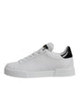 Dolce & Gabbana White Leather Classic Low Top Sneakers Shoes