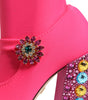Dolce & Gabbana Pink Nylon Crystal Vally High Boots Shoes