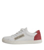 Dolce & Gabbana White London Calf Leather Sneakers Shoes
