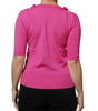 Dolce & Gabbana Pink Wool Button Down Cardigan Sweater
