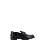 Mocassins Prada en cuir noir avec logo