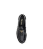 Mocassins Prada en cuir noir avec logo