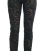 Dolce &amp; Gabbana High Waist Floral Lace Slim Trousers
