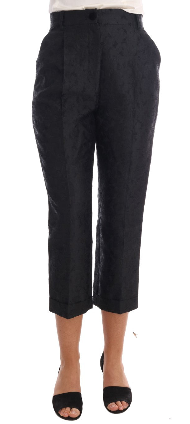Dolce &amp; Gabbana Elegant High Waist Capri Dress Pants