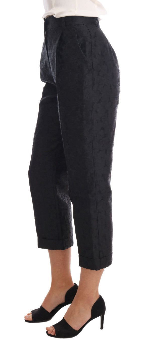 Dolce &amp; Gabbana Elegant High Waist Capri Dress Pants