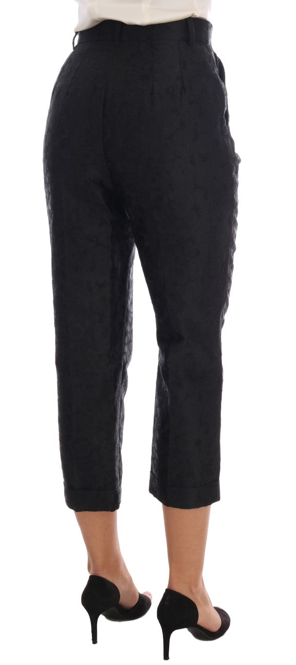 Dolce &amp; Gabbana Elegant High Waist Capri Dress Pants