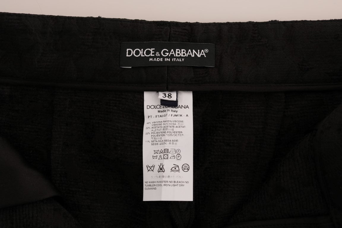 Dolce &amp; Gabbana Elegant High Waist Capri Dress Pants