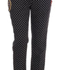 Dolce &amp; Gabbana Elegant Polka Dot Embellished Trousers