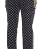 Dolce &amp; Gabbana Elegant Polka Dot Embellished Trousers