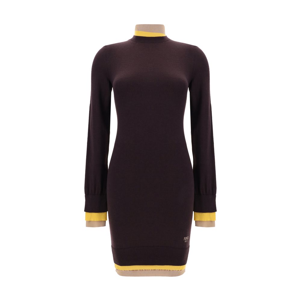Mini-robe à col roulé Fendi