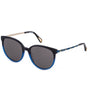 Lunettes de soleil en acétate bleu Zadig & Voltaire