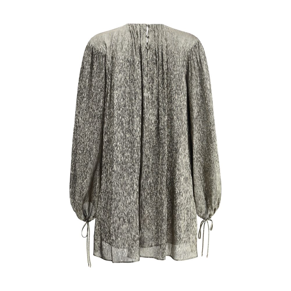 Mini-robe en lamé de soie Chloé